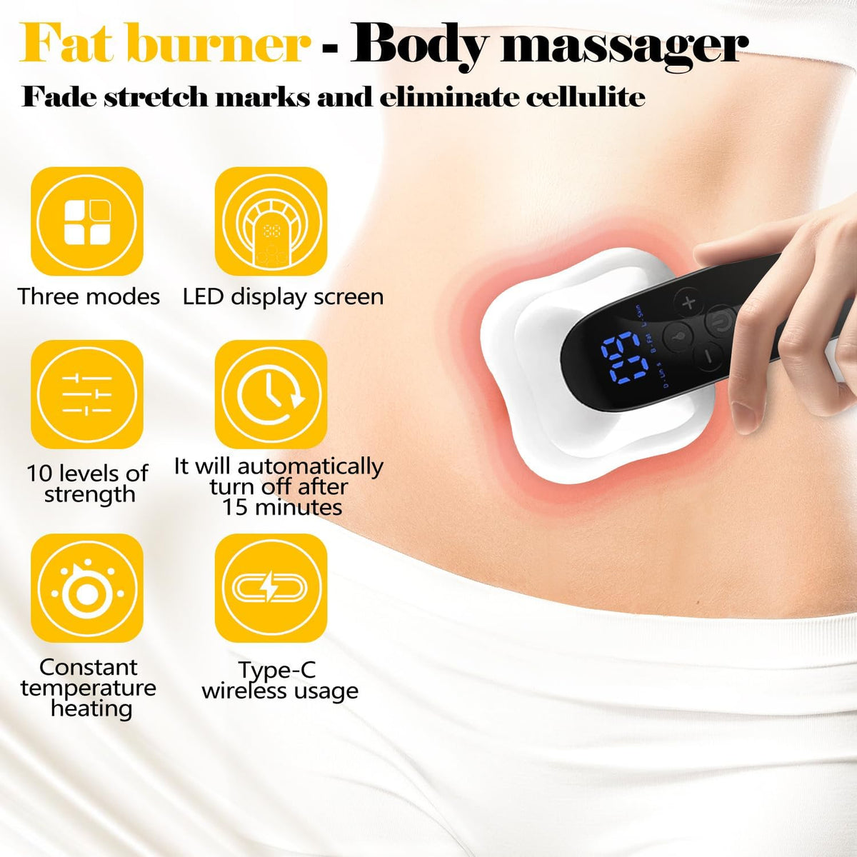 EMS Ultrasonic Fat Burning & Body Sculpting Massager – Body Shaping & Weight Loss Device